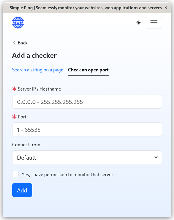 Eenvoudige ping - Controleer uw websites, web -apps en servers naadloos media 3