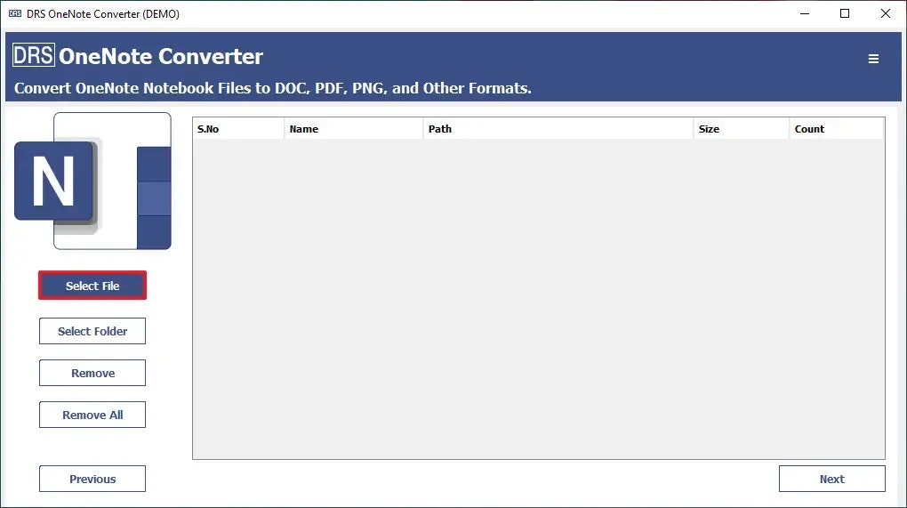Drs Softech OneNote Converter - Mühelose OneNote -Konvertierung in 10 Formate in Sekunden Medien 3