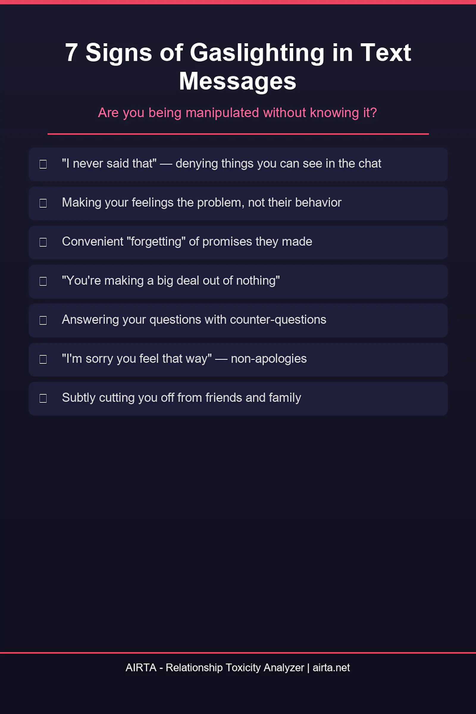 AIRTA - Relationship Toxicity Analyzer screenshot 1