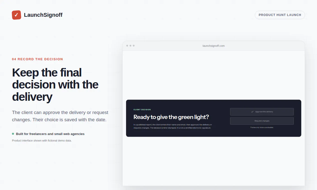 LaunchSignoff gallery image