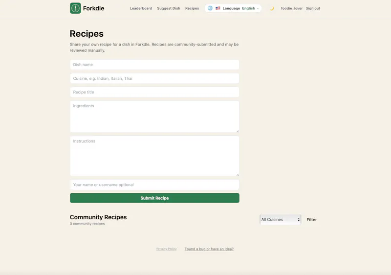 Forkdle screenshot 5