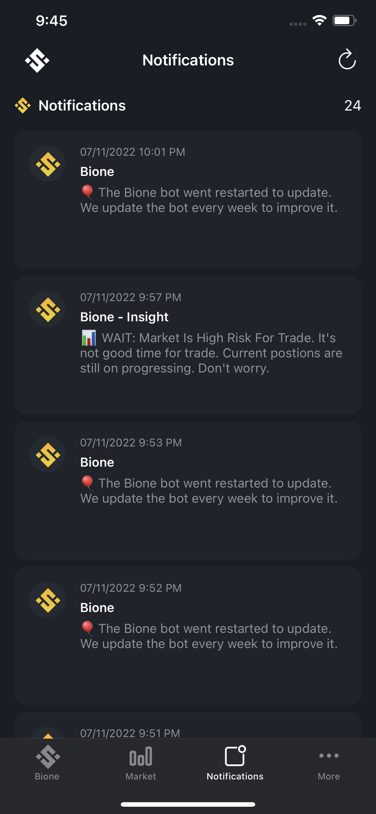 Bione: Signal kaufen BTC & Crypto Medien 6