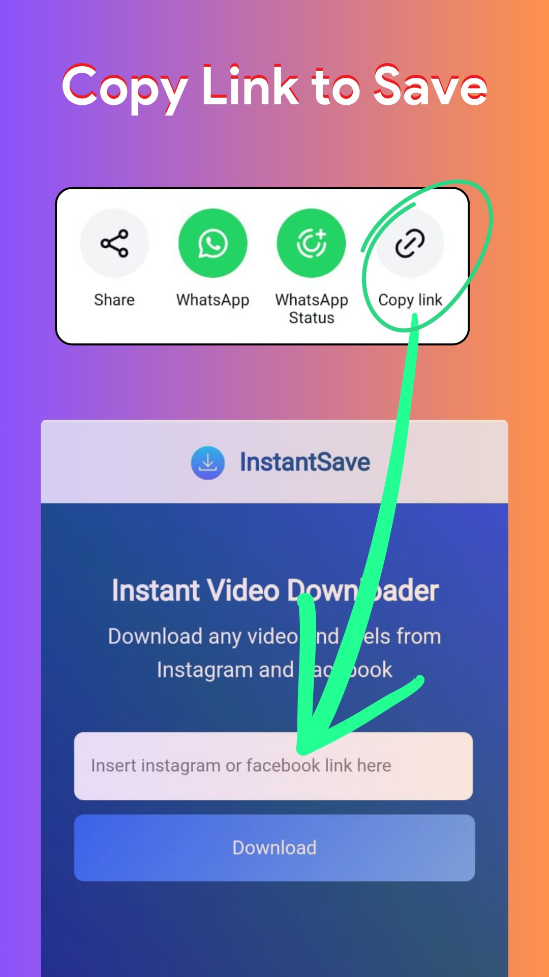 Media Simpan segera - Iklan percuma - Instantsave - Simpan video Instagram dan Facebook anda 3