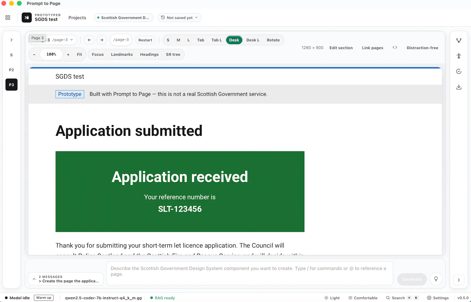 Prompt to Page screenshot 4