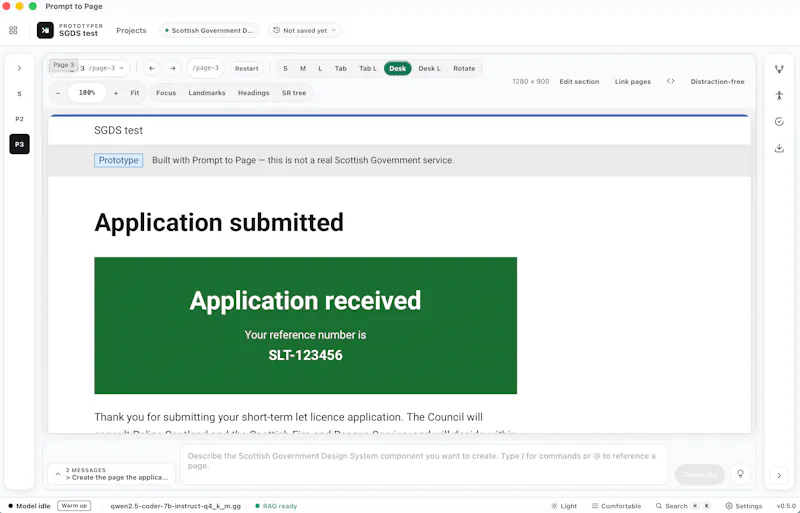 Prompt to Page screenshot 4