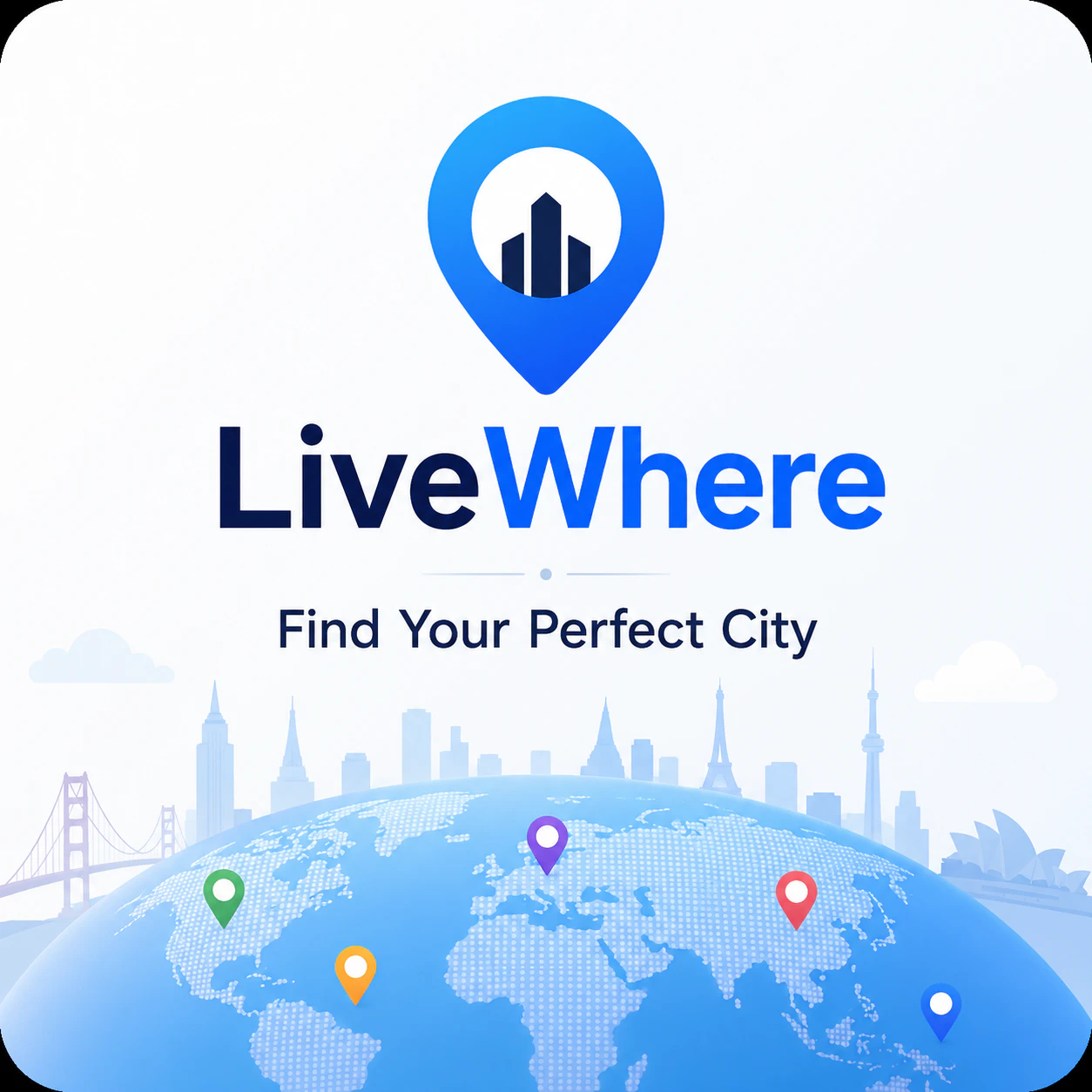 LiveWhere — Find Your Perfect City logo