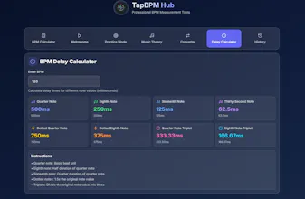 TapBPM Hub — A modern tap tempo toolkit gallery image