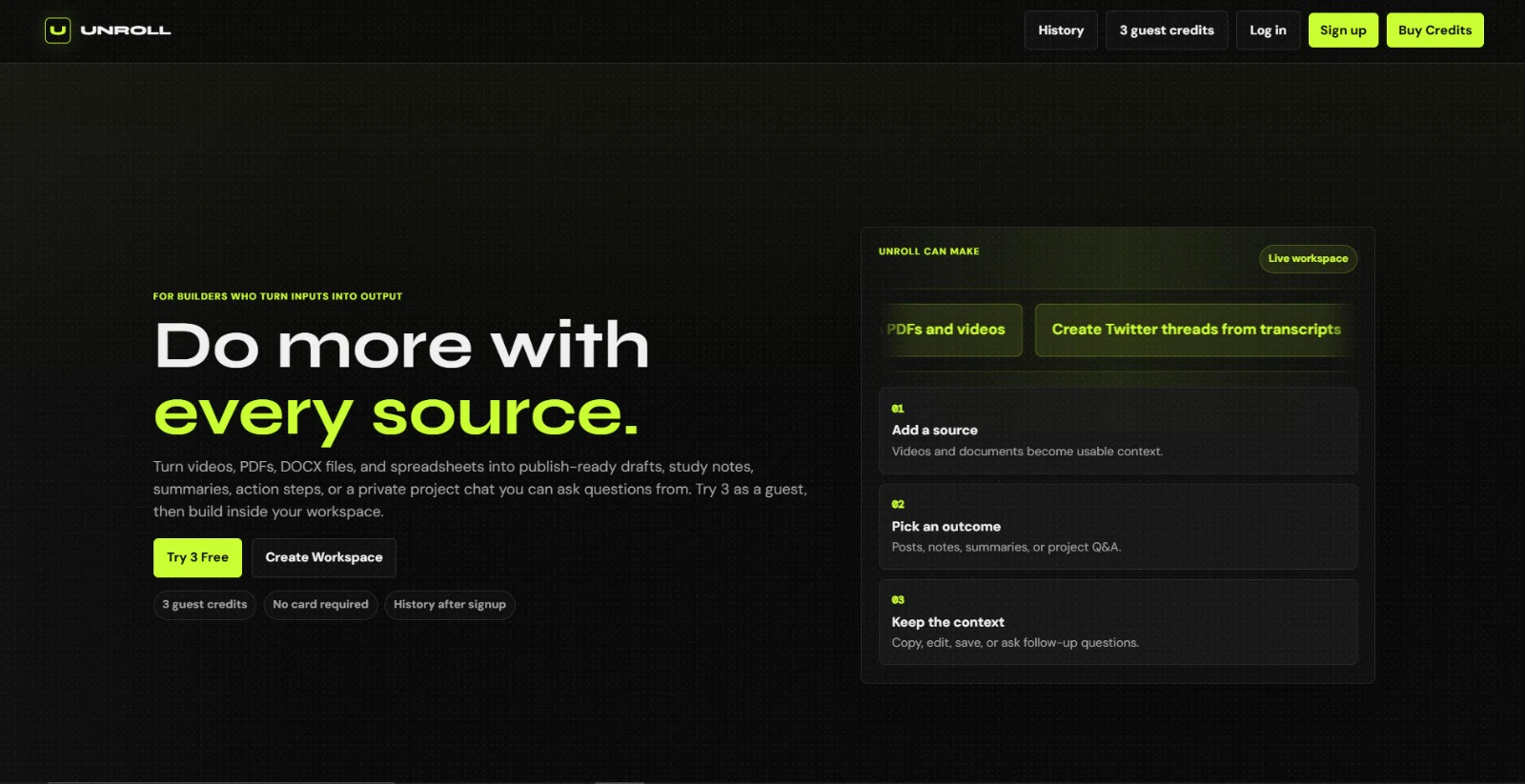 Unroll screenshot 1