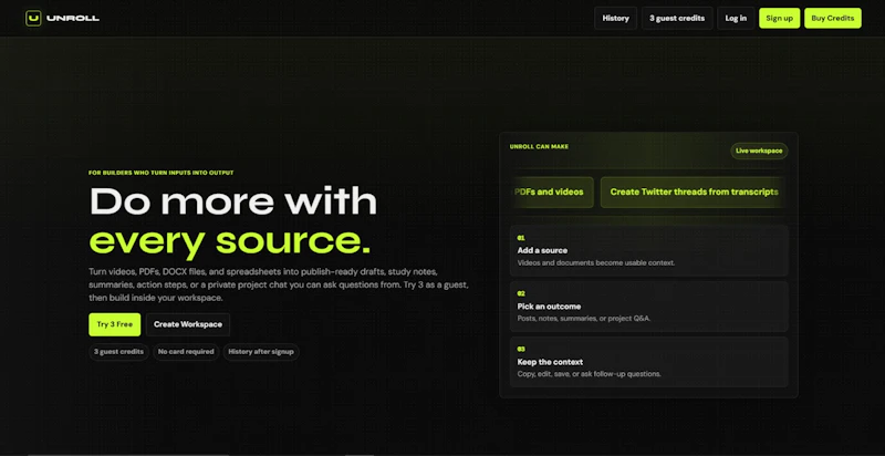 Unroll screenshot 1