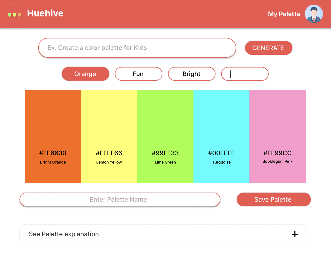 Huehive - Genera tavolozza di colori dal testo usando la chat gpt media 2