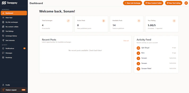 Swappsy.net screenshot 2