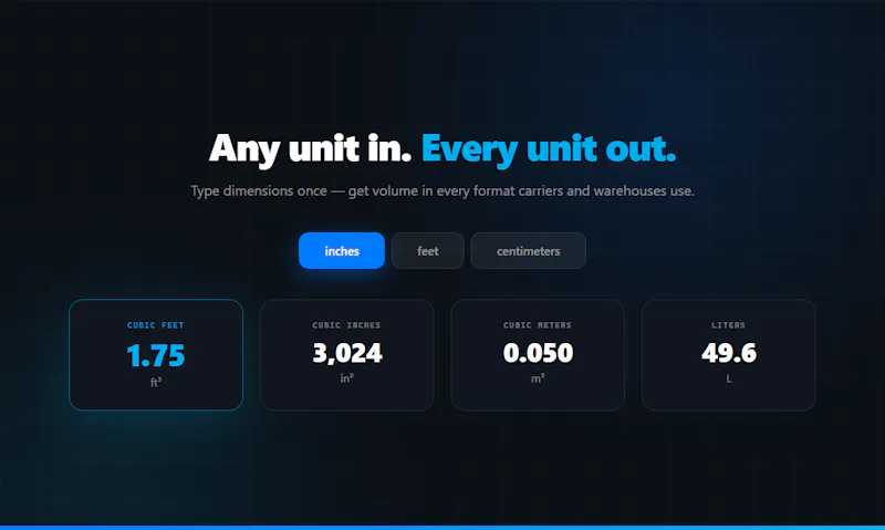 Cubic Feet Calculator by 3PLGuys screenshot 2