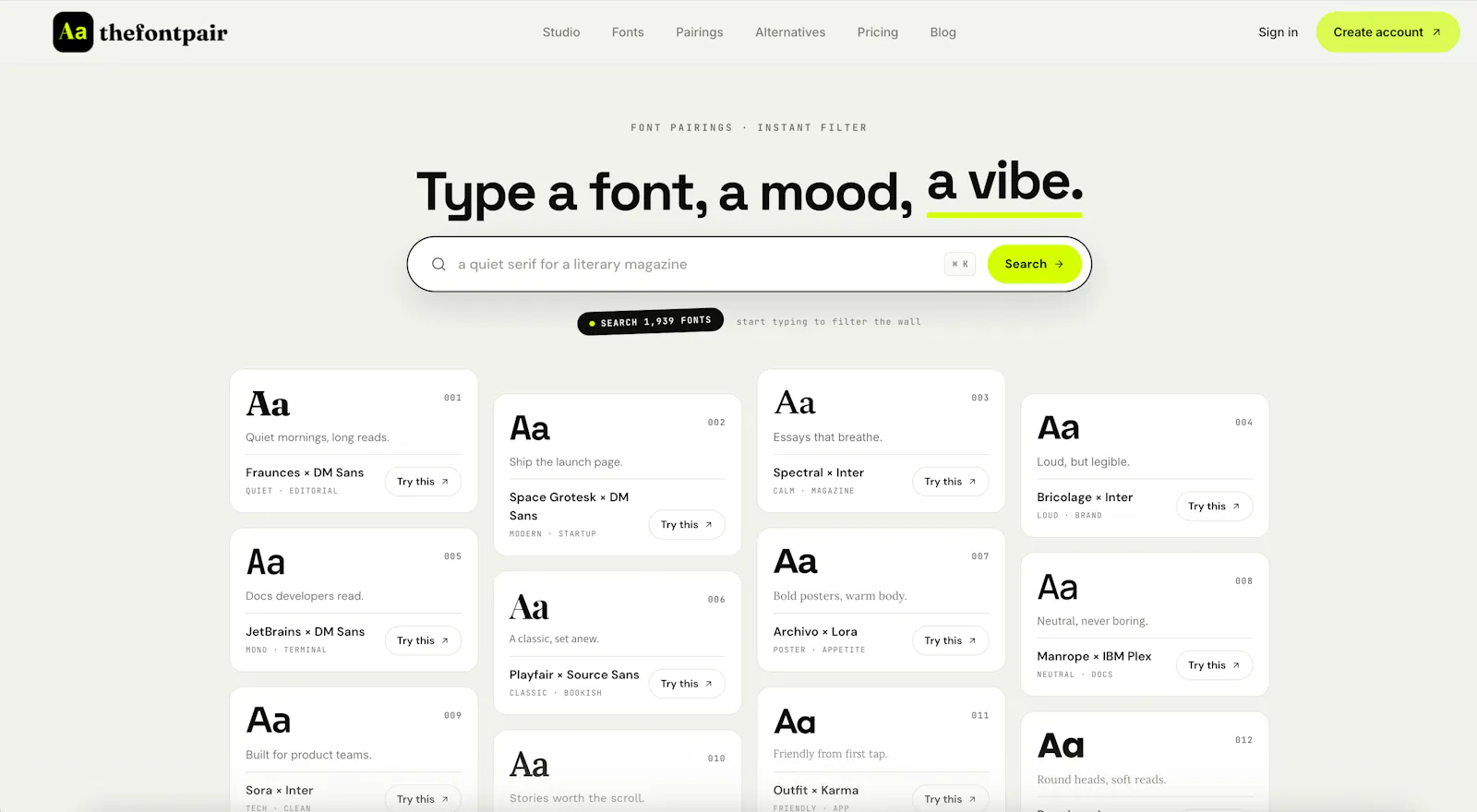 TheFontPair screenshot 2
