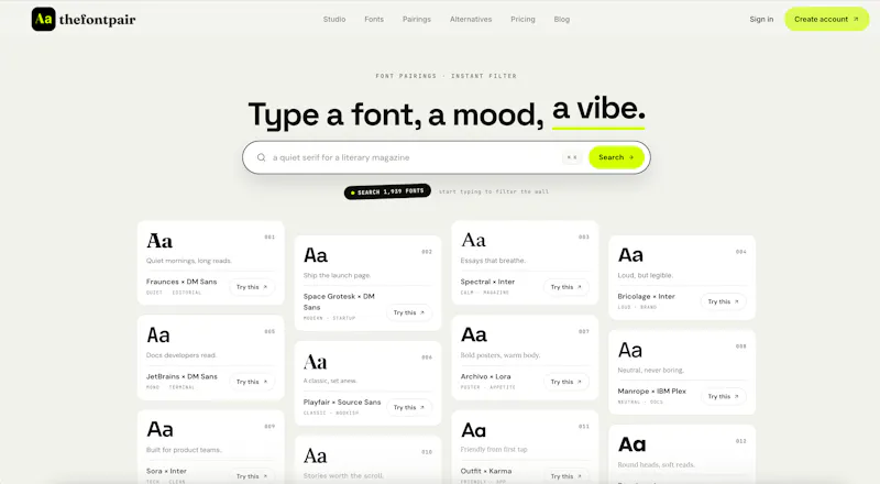 TheFontPair screenshot 2