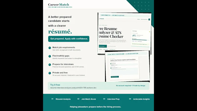 CareerMatch screenshot 1 (video preview)