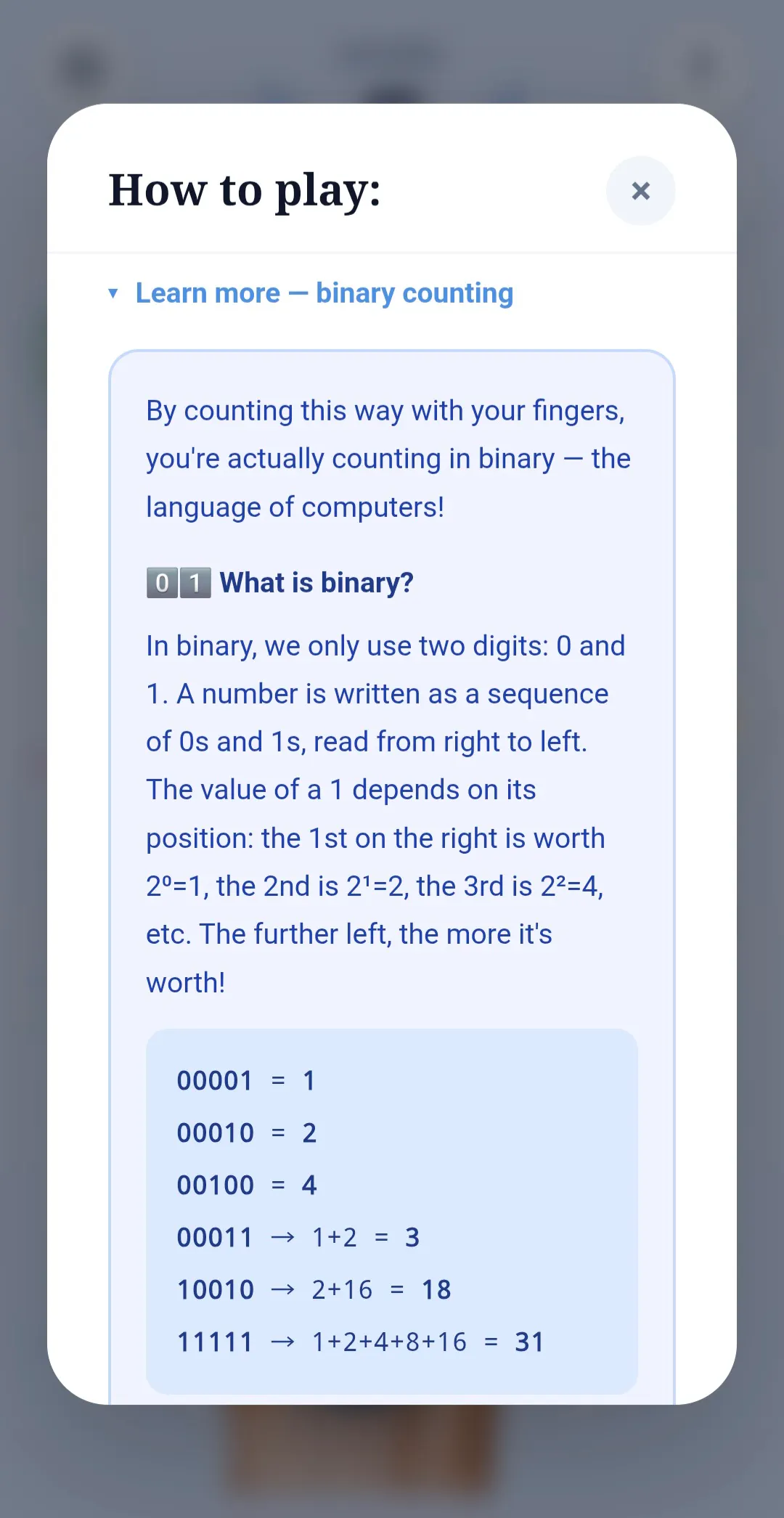 1023 – Binary Finger Game gallery image
