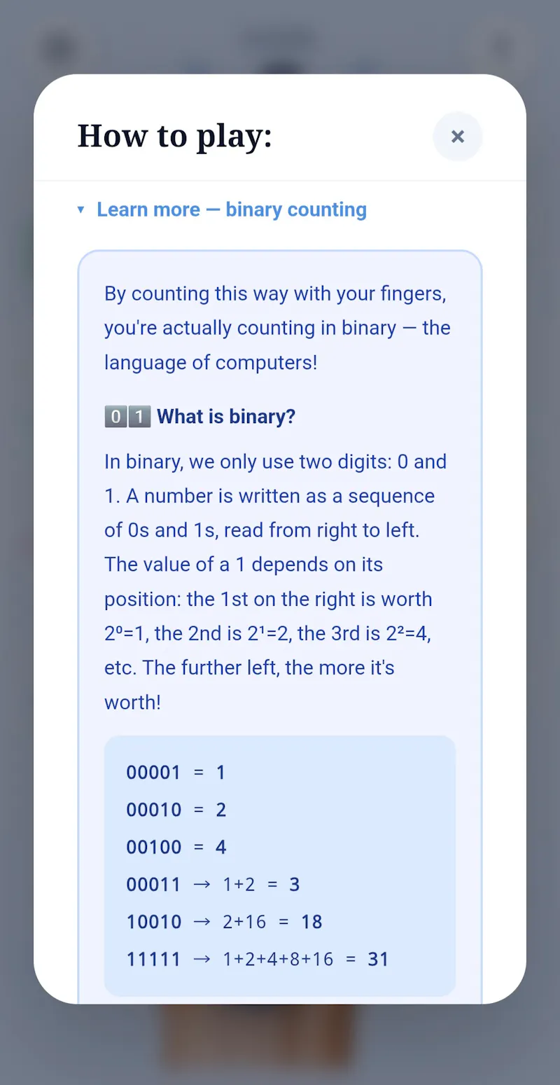 1023 – Binary Finger Game screenshot 4
