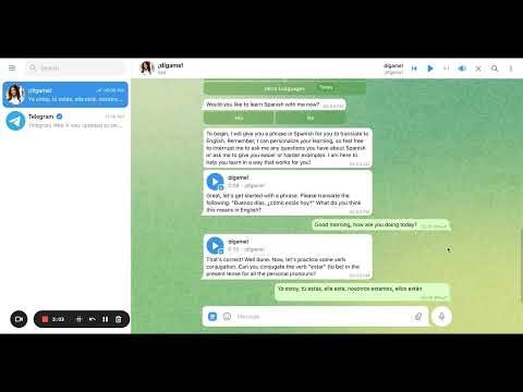 startuptile ¡dígame!-Telegram AI tutor for Spanish and 75+ other languages.