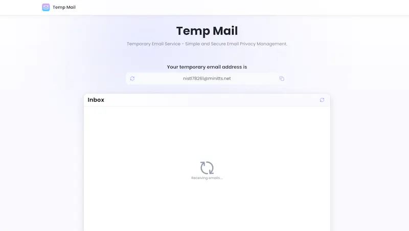 Temp Mail screenshot 1