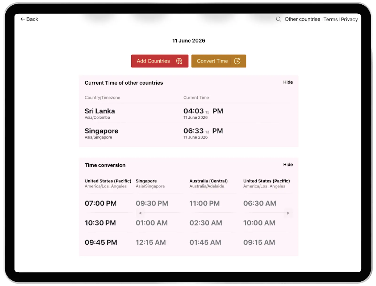Meeedly Time Converter screenshot 3