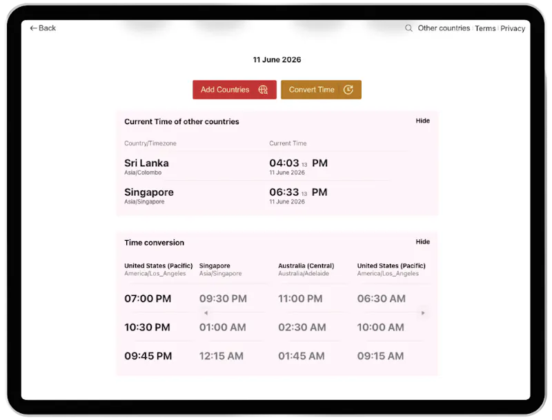 Meeedly Time Converter screenshot 3