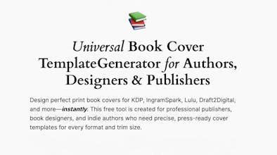 Universal Book Cover Template Generator gallery image