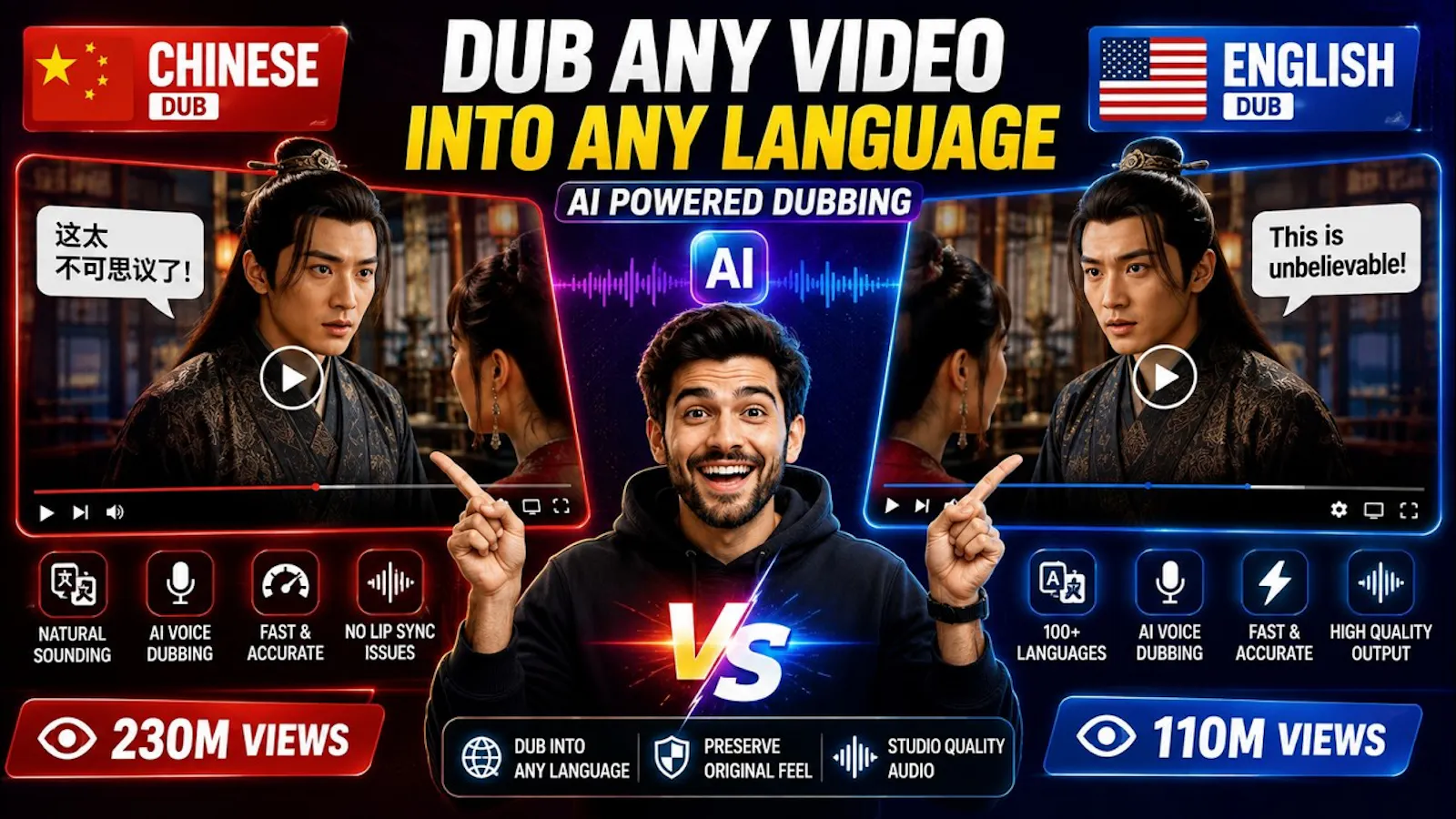 Ai Dubbing - Dub Video Into Any Language screenshot 1 (video preview)