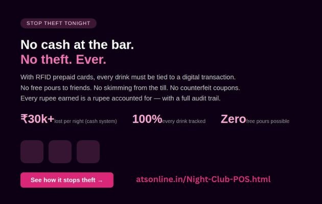 ATS Cashless RFID Card POS for Nightclub gallery image