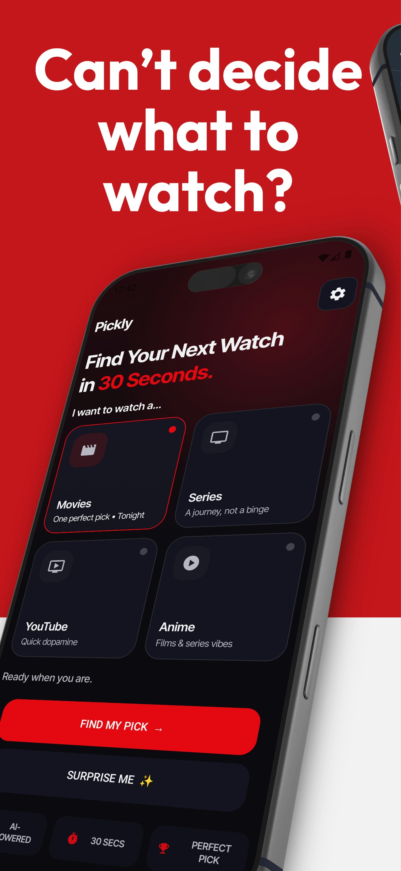 Pickly – What to Choose Next - Main product screenshot demonstrating key features and user interface