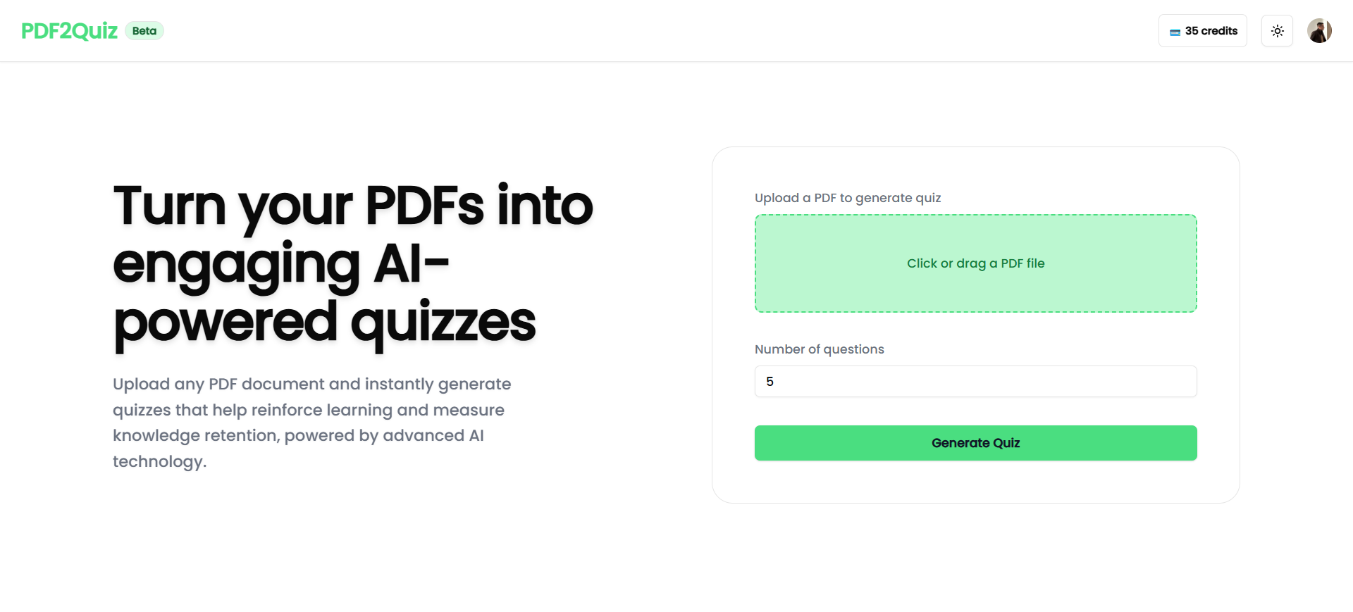 PDF2Quiz gallery image