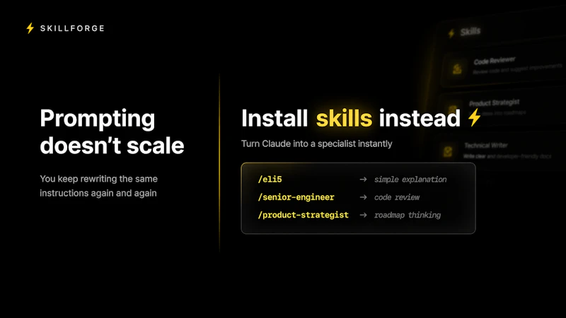 SkillForge  Install AI skills in seconds screenshot 2