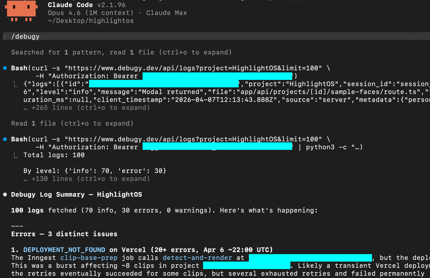 Debugy: Runtime logs for coding agents gallery image