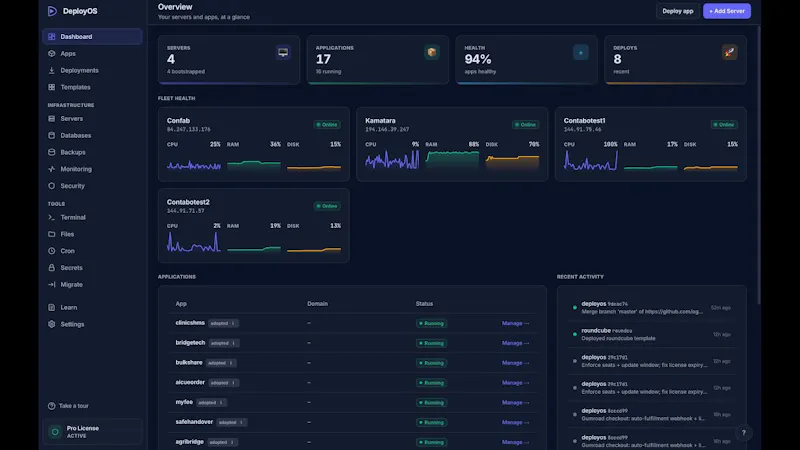 DeployOS screenshot 1 (video preview)