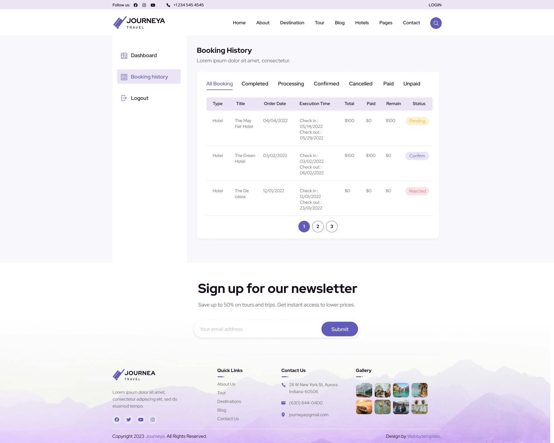 Journeys reisbureau website -sjabloon - Reizen reisbureau website -sjabloon figma ui -sjabloon media 6