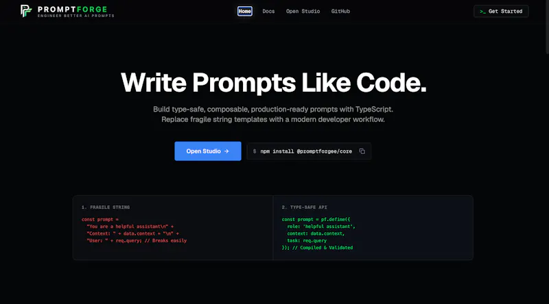 PromptForge screenshot 2