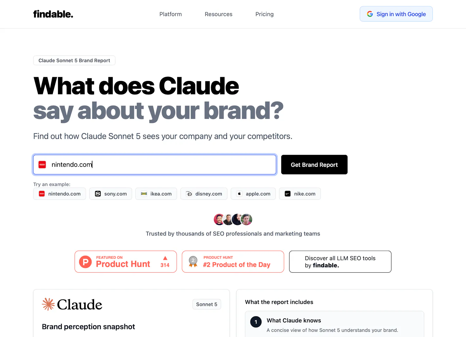 Claude Sonnet 5 Brand Report screenshot 2