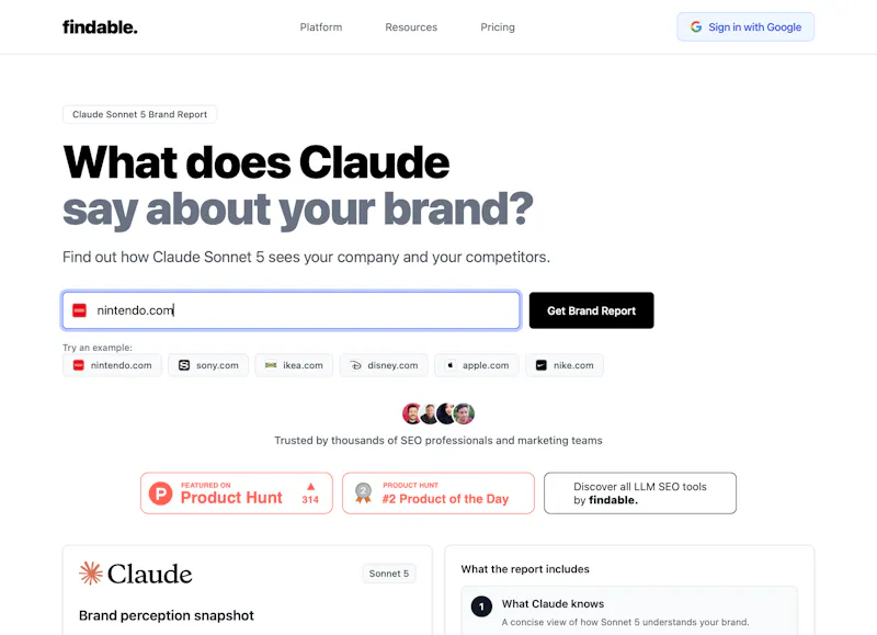 Claude Sonnet 5 Brand Report screenshot 2