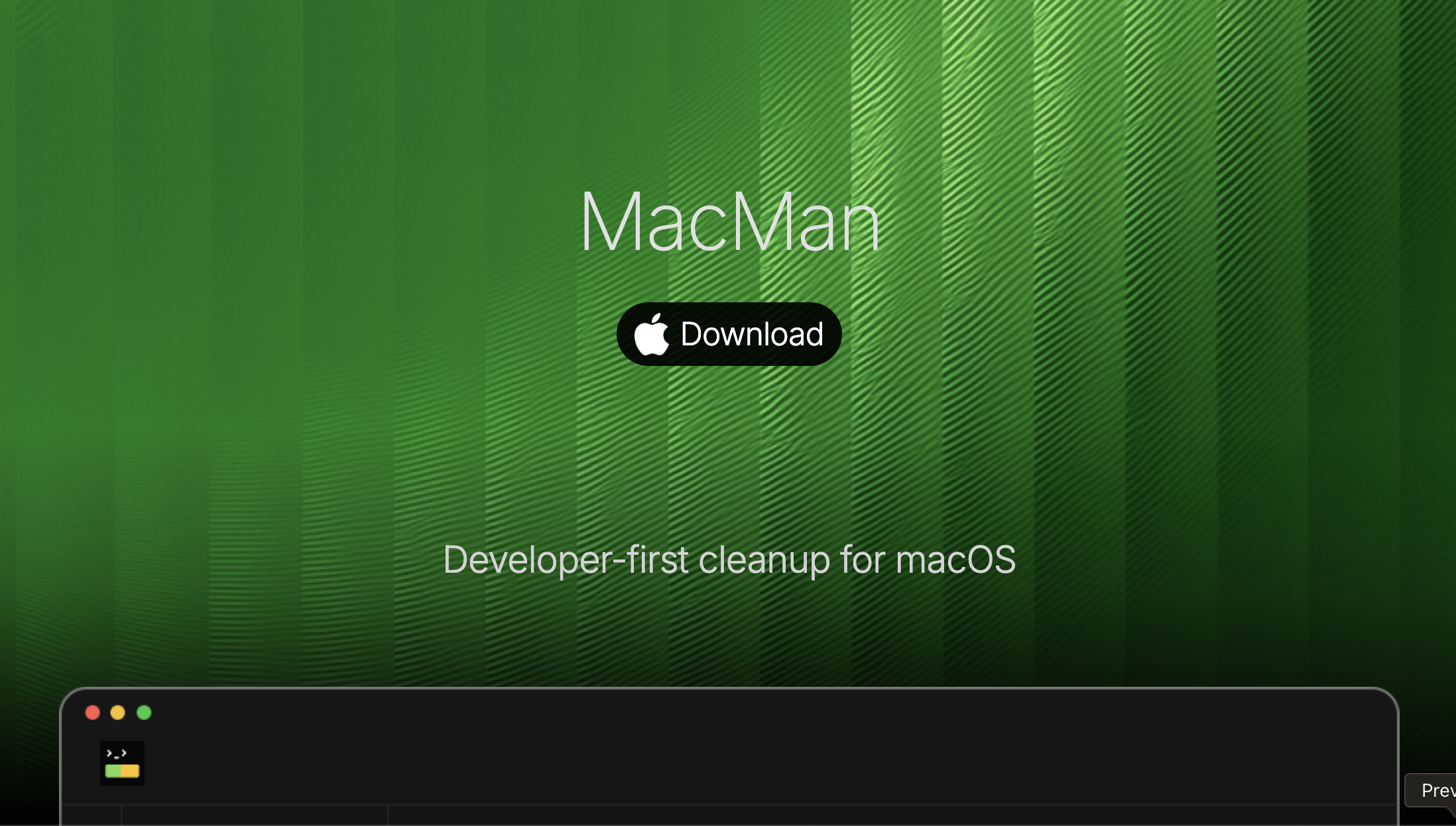 MacMan - Main screenshot showing features and interface