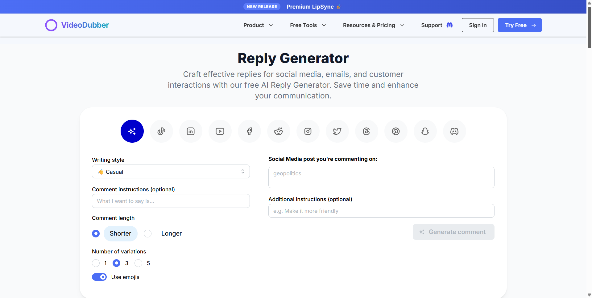 AI Antwortgenerator - Ihre Abkürzung zu perfekten E -Mails, Chats und Kommentaren Medien 3