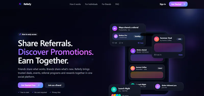 Referly screenshot 2