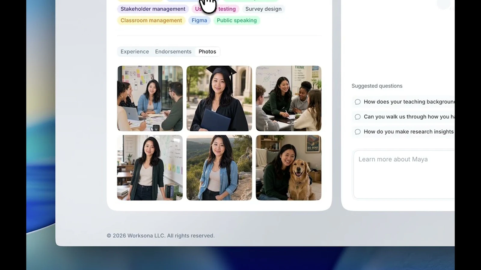 Worksona screenshot 1 (video preview)