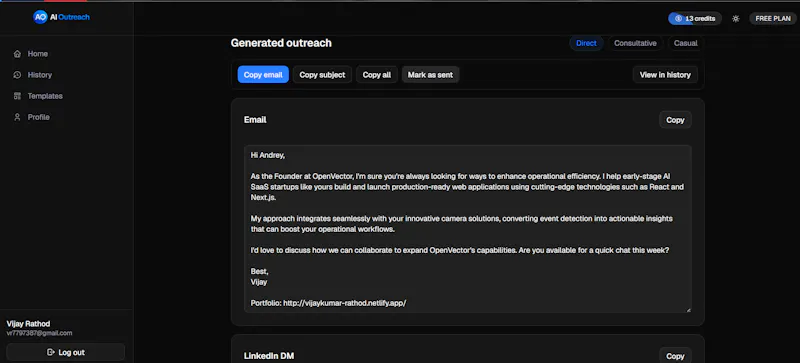 AI Outreach screenshot 6