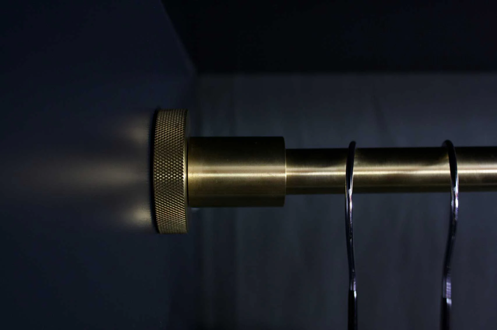 Maddox Wardrobe Rail Blackened Brass logo