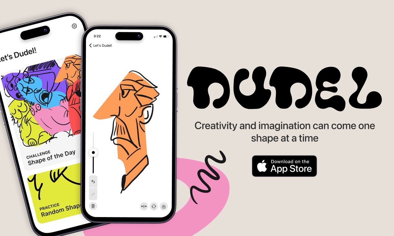 startuptile Dudel Draw-Unique shapes to spark your doodle creativity daily