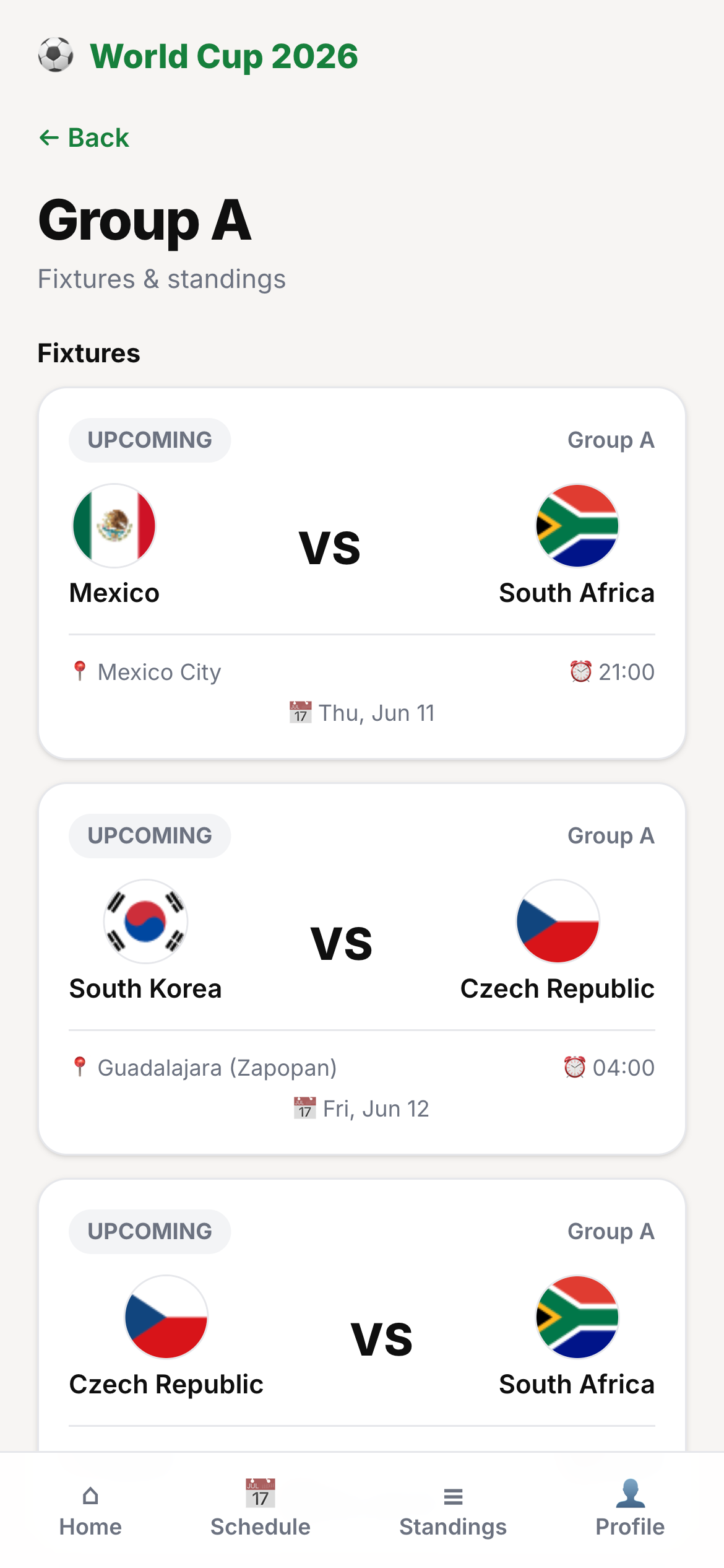 World Cup 26 Fixtures, Scores, Table App gallery image
