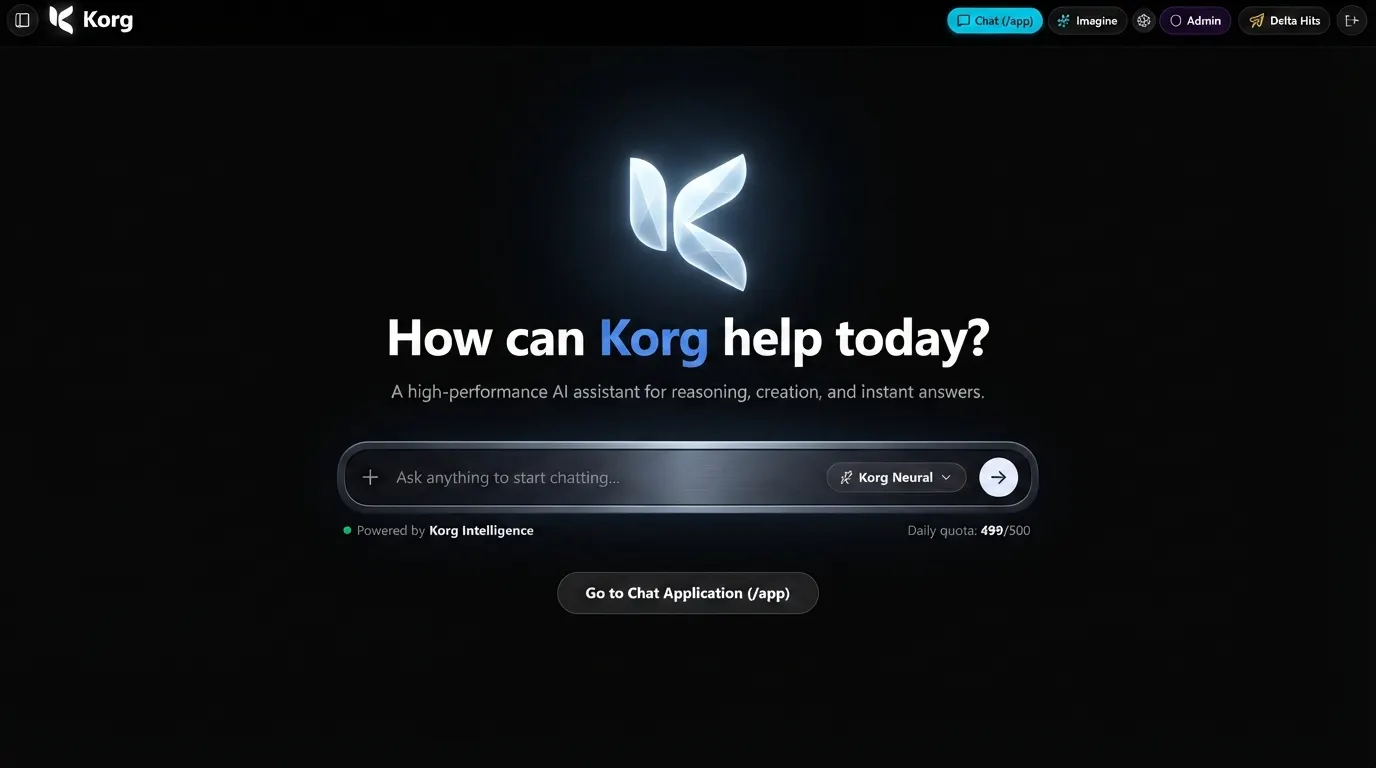 Korg Chat screenshot