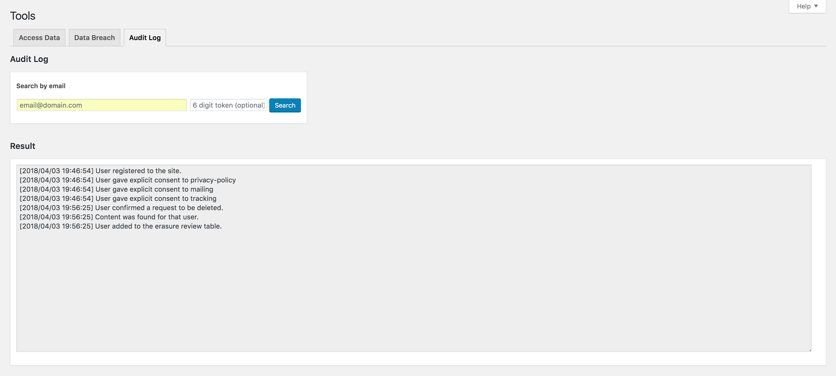GDPR WordPress gallery image