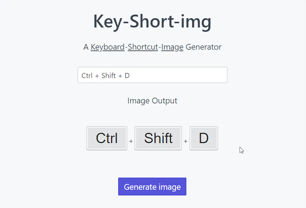 Keyboard Shortcut Image Creator