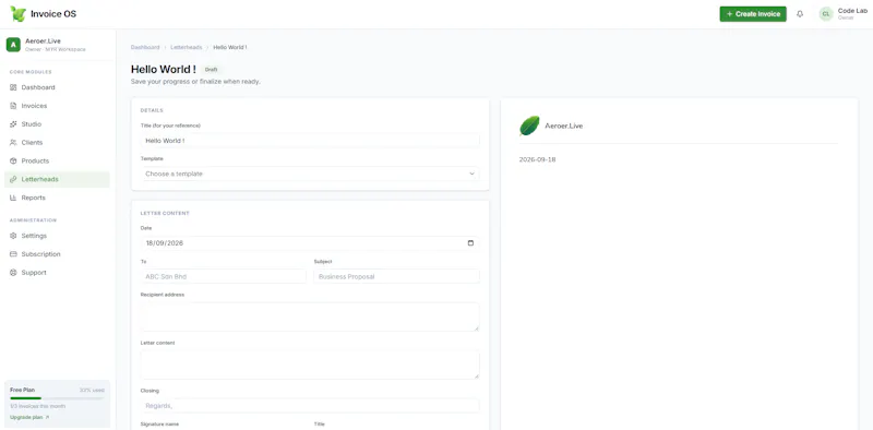 Invoice OS screenshot 8