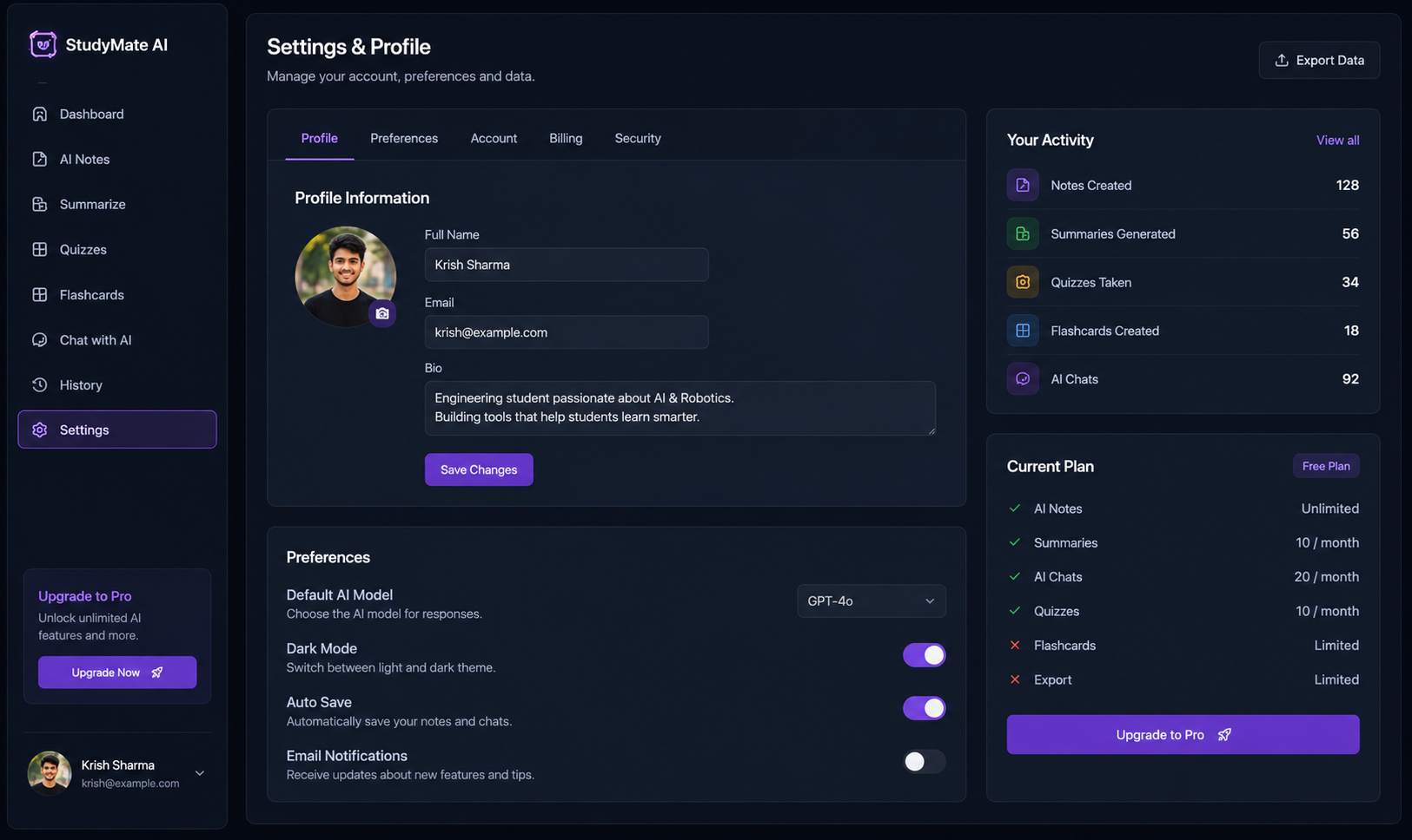 StudyMate AI gallery image